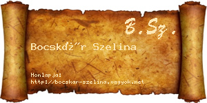 Bocskár Szelina névjegykártya